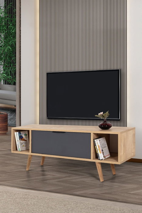 Hanah Home Mesir 3324 Soporte para TV Roble Zafiro y Antracita